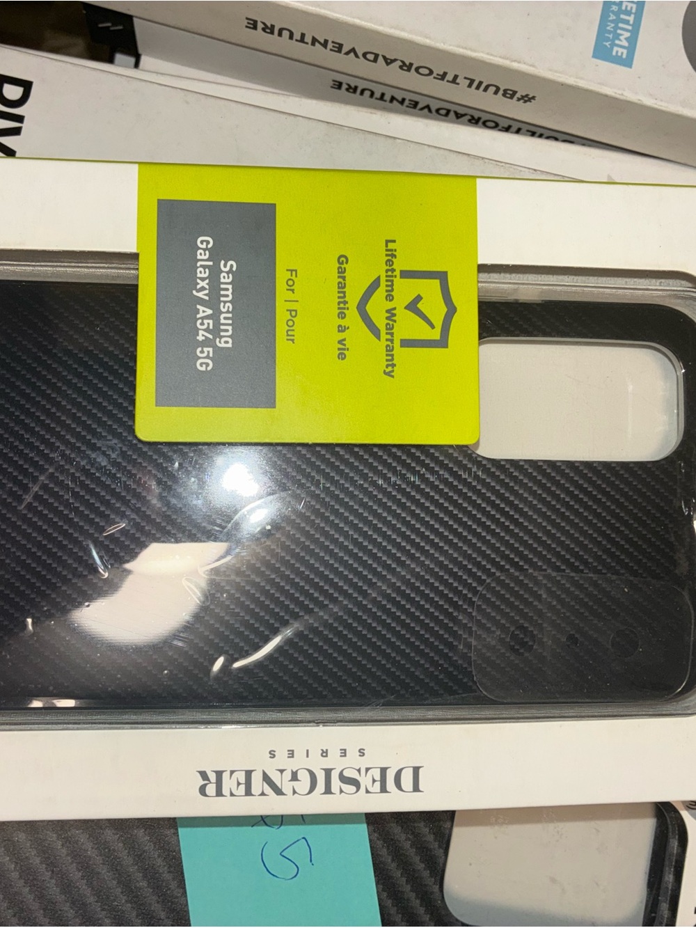 Samsung Galaxy A54 5G Black Carbon-Texture Designer Case